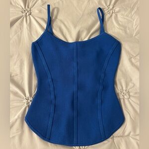 Babaton cobalt blue ribbed camisole